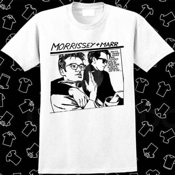 The Smiths Morrissey Marr Cartoon Meme Gift Funny Tee Style Unisex Gamer Cult - Picture 1 of 4